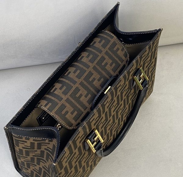 3 fendi tote bag 138in35cm brown for women ff 2799 990