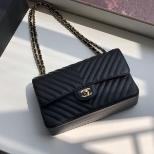 13 chanel chevron classic handbag gold toned hardware black for women womens bags shoulder and crossbody bags 102in26cm 2799 995