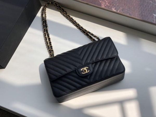 13 chanel chevron classic handbag gold toned hardware black for women womens bags shoulder and crossbody bags 102in26cm 2799 995