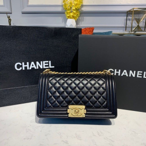 chanel boy handbag gold toned hardware black for women womens bags shoulder and crossbody bags 98in25cm a67086 2799 996