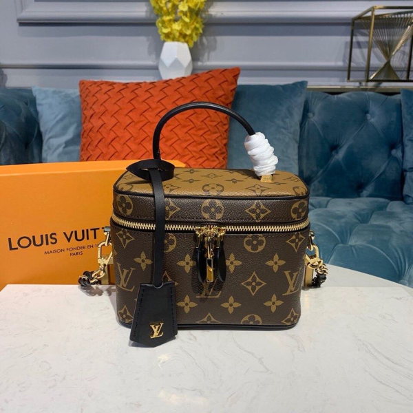 5 louis vuitton vanity pm monogram and monogram reverse canvas by nicolas ghesquiere for women womens handbags shoulder and crossbody bags 75in19cm lv m45165 2799 1007