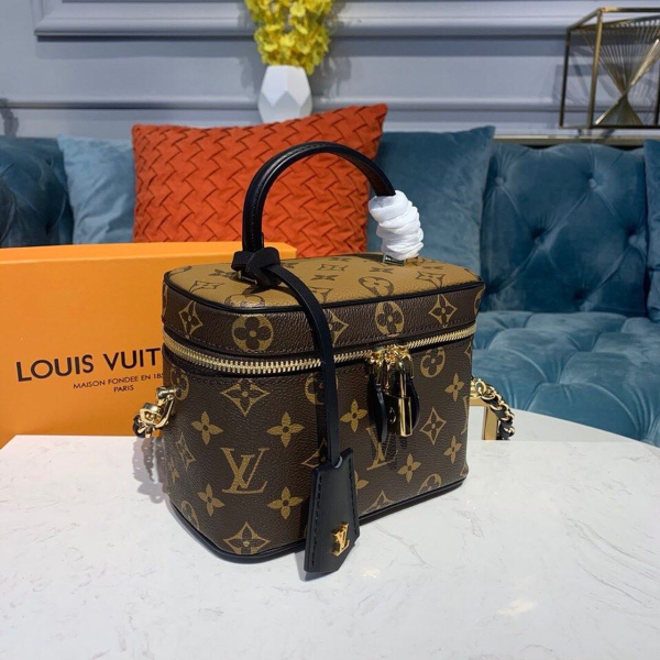 6 louis vuitton vanity pm monogram and monogram reverse canvas by nicolas ghesquiere for women womens handbags shoulder and crossbody bags 75in19cm lv m45165 2799 1007
