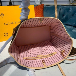 3-Louis Vuitton Neverfull MM Tote Bag Monogram Canvas Rose Ballerine Pink For Women, Women’s Handbags, Shoulder Bags 12.6in/32cm LV M41178  - 2799-1009