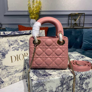 7 christian dior mini lady dior bag blush cannage sorbet pink for women 65in18cm cd 2799 1010