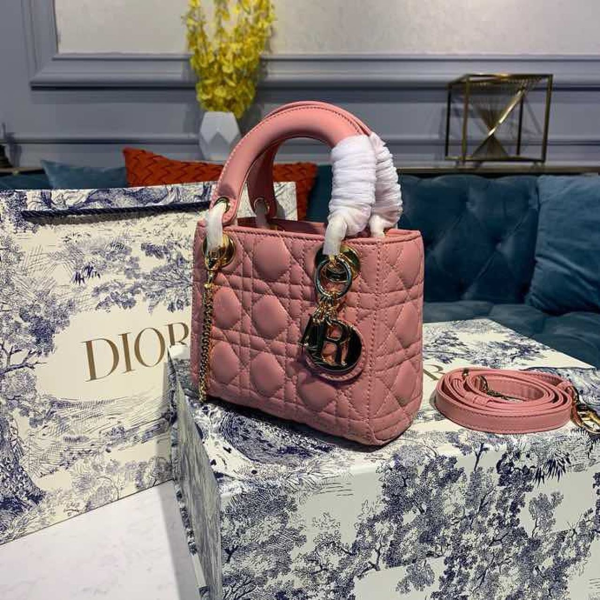 13 christian dior mini lady dior bag blush cannage sorbet pink for women 65in18cm cd 2799 1010