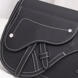 6 the saddle pouch with border blackgrey for women 95in24cm cd 2799 1042