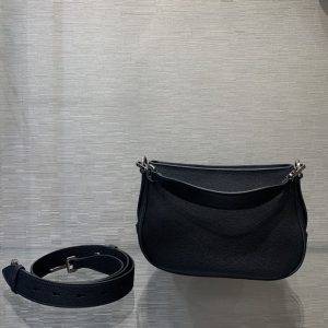 4-Mini Saddle Soft Bag Black For Women 9.5in/ 24cm CD  - 2799-1051