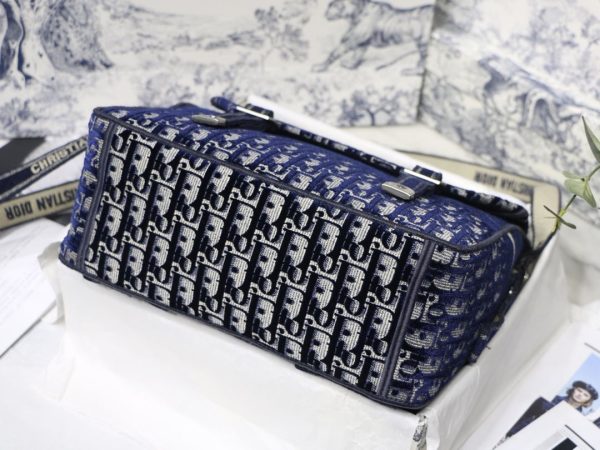 12 camp bag oblique embroidery bluegrey for women 11in 28cm cd 2799 1055