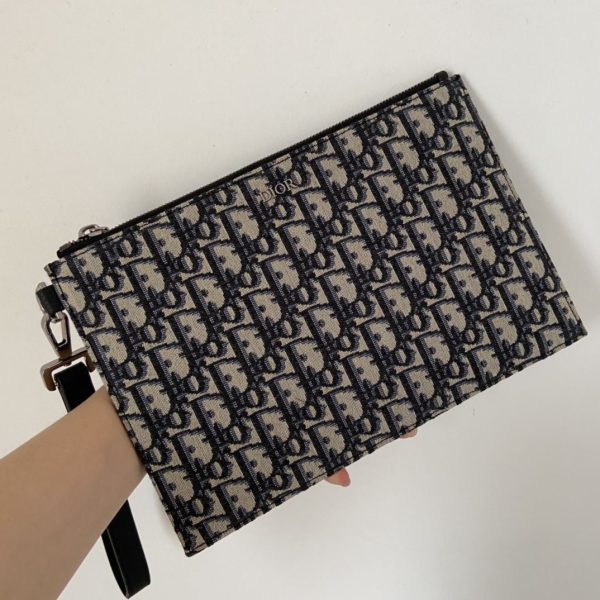 10 oblique jacquard a5 pouch beige for women 105 in265cm cd 2esca338yse h05e 2799 1063