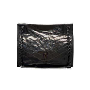 Niki Medium Shopping Bag Black/White/Green Khaki For Women 12.9in/33cm  - 2799-1101