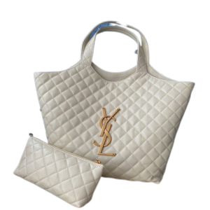 icare maxi shopping bag white for women 169in43cm ysl 2799 1137
