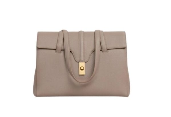 medium soft 16 bag in supple grained greyblack for women 13in32cm 195543cr810bl 2799 1144