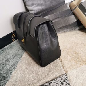 2 medium soft 16 bag in supple grained greyblack for women 13in32cm 195543cr810bl 2799 1144