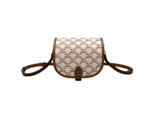 folco bag in triomphe canvas with celine print pink and white for women 7in185cm 2799 1191