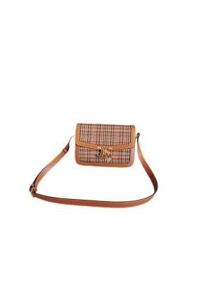 teen triomphe check bag brown for women 7in185cm 2799 1200