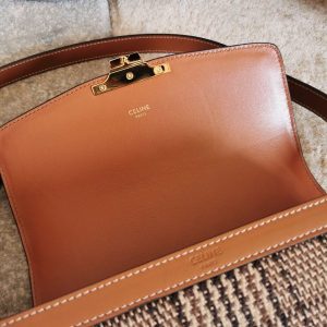 1 teen triomphe check bag brown for women 7in185cm 2799 1200