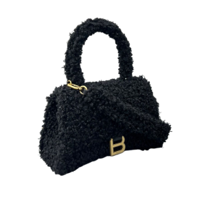 furry hourglass small handbag blackgreypink for women 94in238cm 676365210fu1000 2799 1216