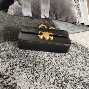 2 chain shoulder bag triomphe in shiny blackbrown for women 8in205cm 197993bf438no 2799 1221