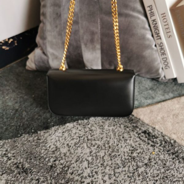 4 chain shoulder bag triomphe in shiny blackbrown for women 8in205cm 197993bf438no 2799 1221