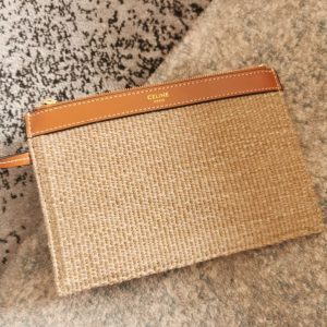1 teen bucket 16 in striped textile with celine jacquard beige for women 7in18cm 2799 1225