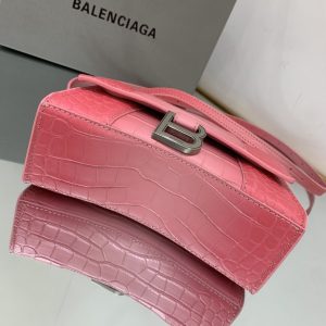 2-Hourglass Small Handbag Black/Pink For Women 9in/22.9cm  - 2799-1245
