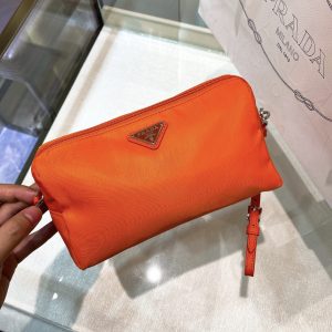 4-Re-Nylon Necessaire Bag Black/Blue/Pink/Orange For Women 7.8 in/ 20 cm 1NE693_R067_F0002  - 2799-1264