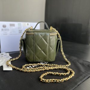 5 cc vanity with chain bag green khaki blackwhite for women 43 in 11 cm ap3016 b09208 nk297 2799 1265