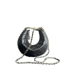 cc small 23p hobo loop bag black for women 79 in 20 cm 2799 1268