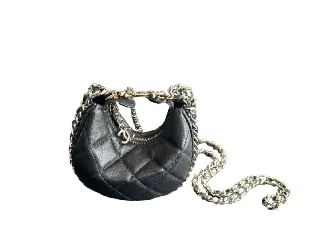 cc mini 23p hobo loop bag black for women 55 in 14 cm 2799 1269