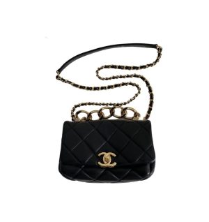 cc mini hobo flap bag black for women 67 in 17 cm 2799 1272