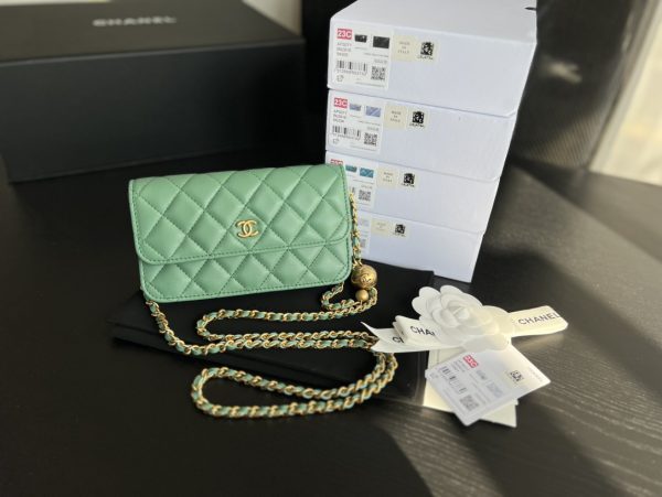 5 cc wallet on chain bag greenblackwhite for women 67 in 17 cm 2799 1284