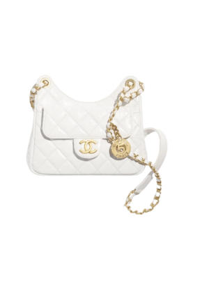 CC Medium Hobo Yves Bag White For Women 8.6 in / 22.5 cm  - 2799-1303