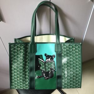4-Villette Tote Bag MM Red/Green For Women 17.7in/45cm VILLETMMLTY08CL08X  - 2799-1336