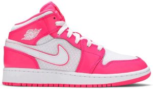 Jordan 1 Mid Hyper Pink White  - 2799-408