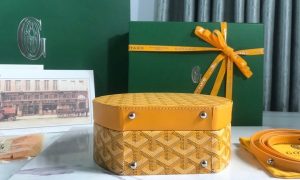 1-The Alto Hatbox Trunk Bag Women Green/Yellow/Navy Blue For Women 7.1in/18cm ALTOBCPMLTY09CL09P  - 2799-1399