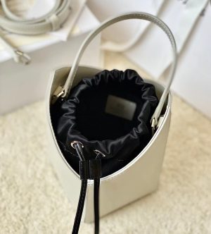 2-Mini Cut Out Bucket Bag radio Black/White For Women 6.3in/16cm BB50NRB1GV 001  - 2799-1433