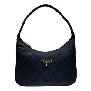 M quilted clutch bag