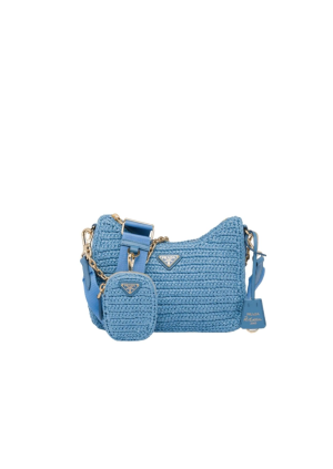re edition 2005 raffia bag blue for women 1bh204 2a2t f0076 v v9l 2799 1493