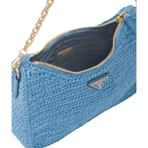 2 re edition 2005 raffia bag blue for women 1bh204 2a2t f0076 v v9l 2799 1493