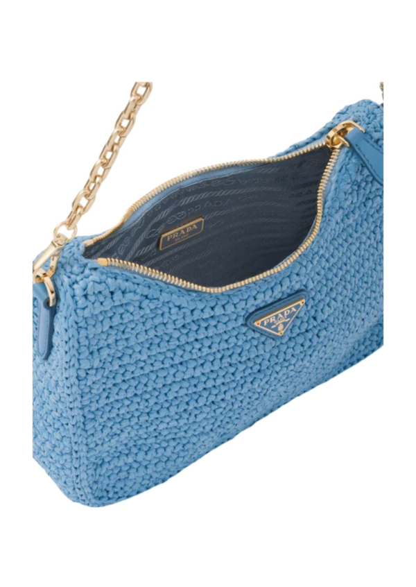 2 re edition 2005 raffia bag blue for women 1bh204 2a2t f0076 v v9l 2799 1493