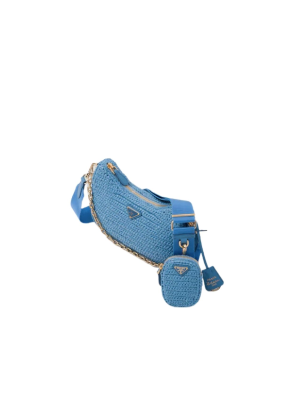 10 re edition 2005 raffia bag blue for women 1bh204 2a2t f0076 v v9l 2799 1493