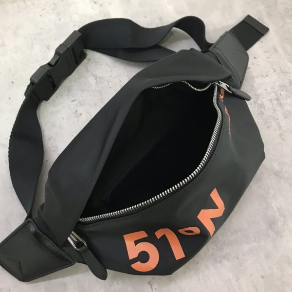 4 bb coordinates print nylon sonny bum bag black and white black and orange for women 80649291 75 in 19 cm 2799 1549