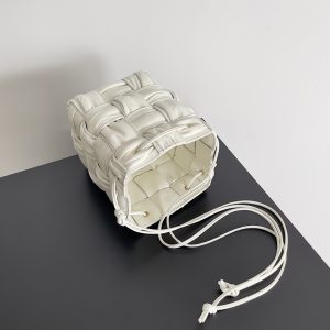 1-Small Cassette Bucket Bag Black/White For Women 7.1in/18cm  - 2799-1605