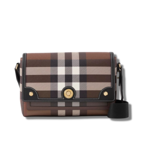 bb exaggerated check and note bag brown for women 80631231 98 in 25 cm 2799 1629
