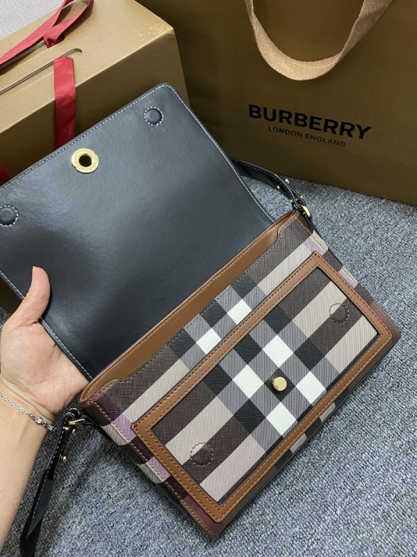 1 bb exaggerated check and note bag brown for women 80631231 98 in 25 cm 2799 1629
