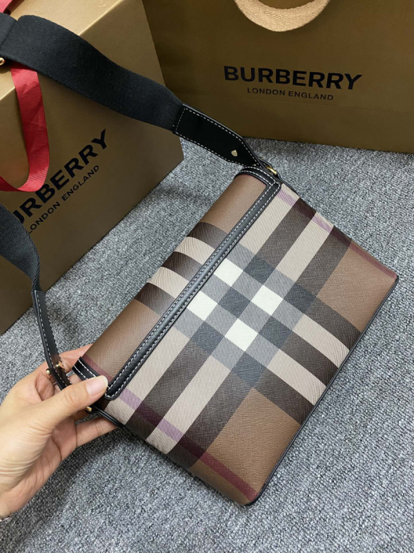 3 bb exaggerated check and note bag brown for women 80631231 98 in 25 cm 2799 1629