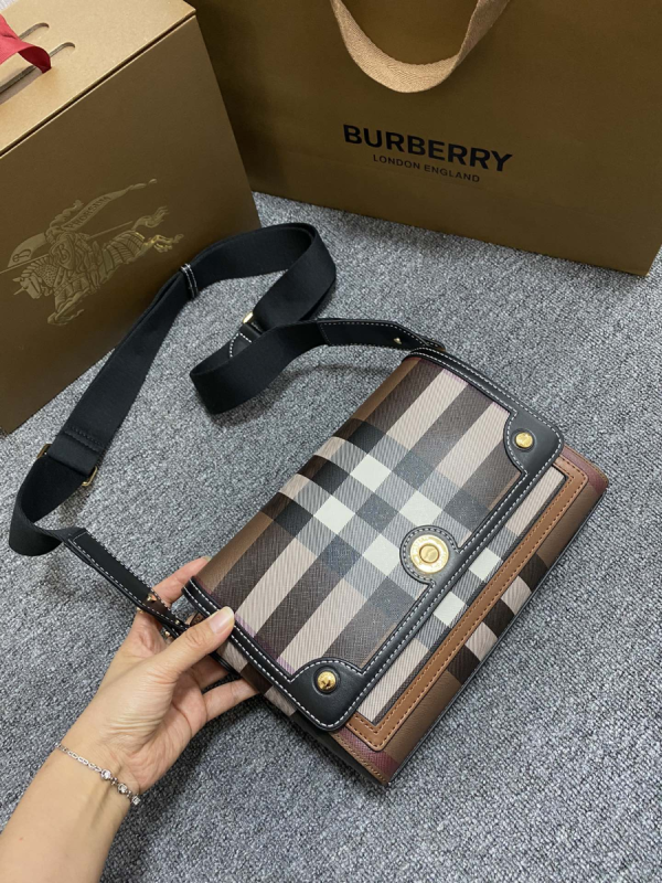 11 bb exaggerated check and note bag brown for women 80631231 98 in 25 cm 2799 1629
