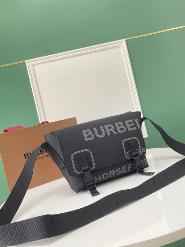 7 bb horseferry print nylon small lock bag blackbrown for women 80584901 112 in 285 cm 2799 1636