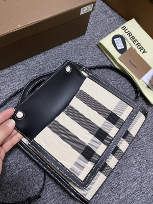 8 bb check and mini pocket bag beige for women 104 in 265 cm 2799 1647