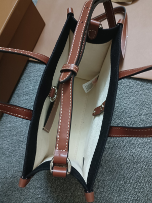 8 bb two tone canvas mini freya tote brown and black for women 80557491 91 in 23 cm 2799 1648